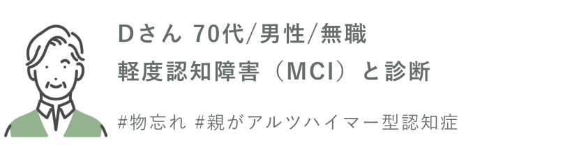認知症患者さんの治療体験談(70代/男性/無職)